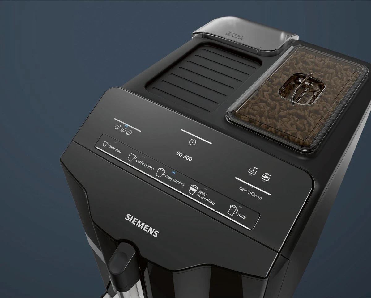 Siemens EQ.300 TI35A209RW - Volautomatische espressomachine - Zwart